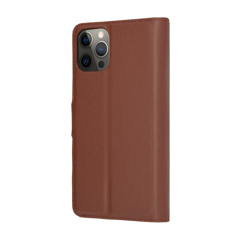 Cover til Apple iPhone 12 Pro, Techsuit, Leather Folio, Brun