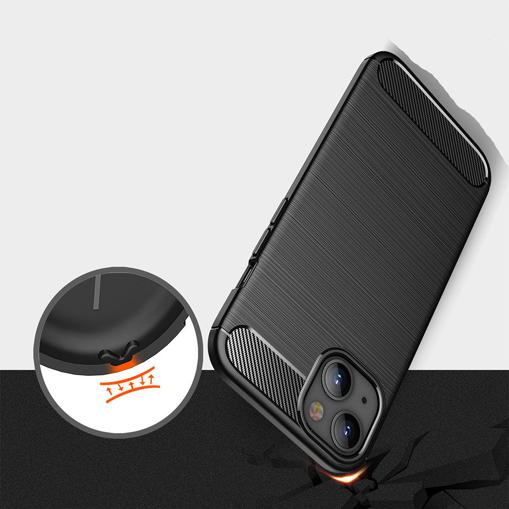 Cover til Apple iPhone 13 mini, Techsuit, Carbon, Sort