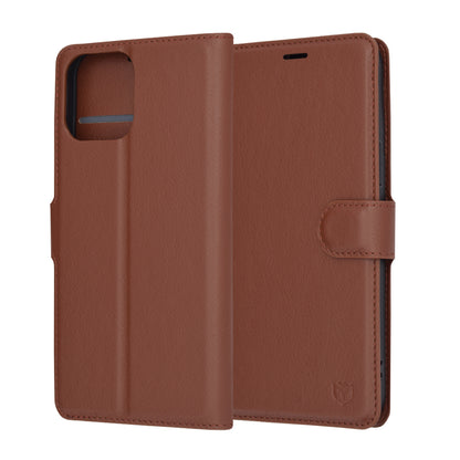 Cover til Apple iPhone 13 Pro Max, Techsuit, Leather Folio, Brun