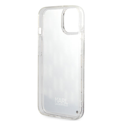 Cover til Apple iPhone 14, Karl Lagerfeld, Liquid Glitter Monogram, Sort