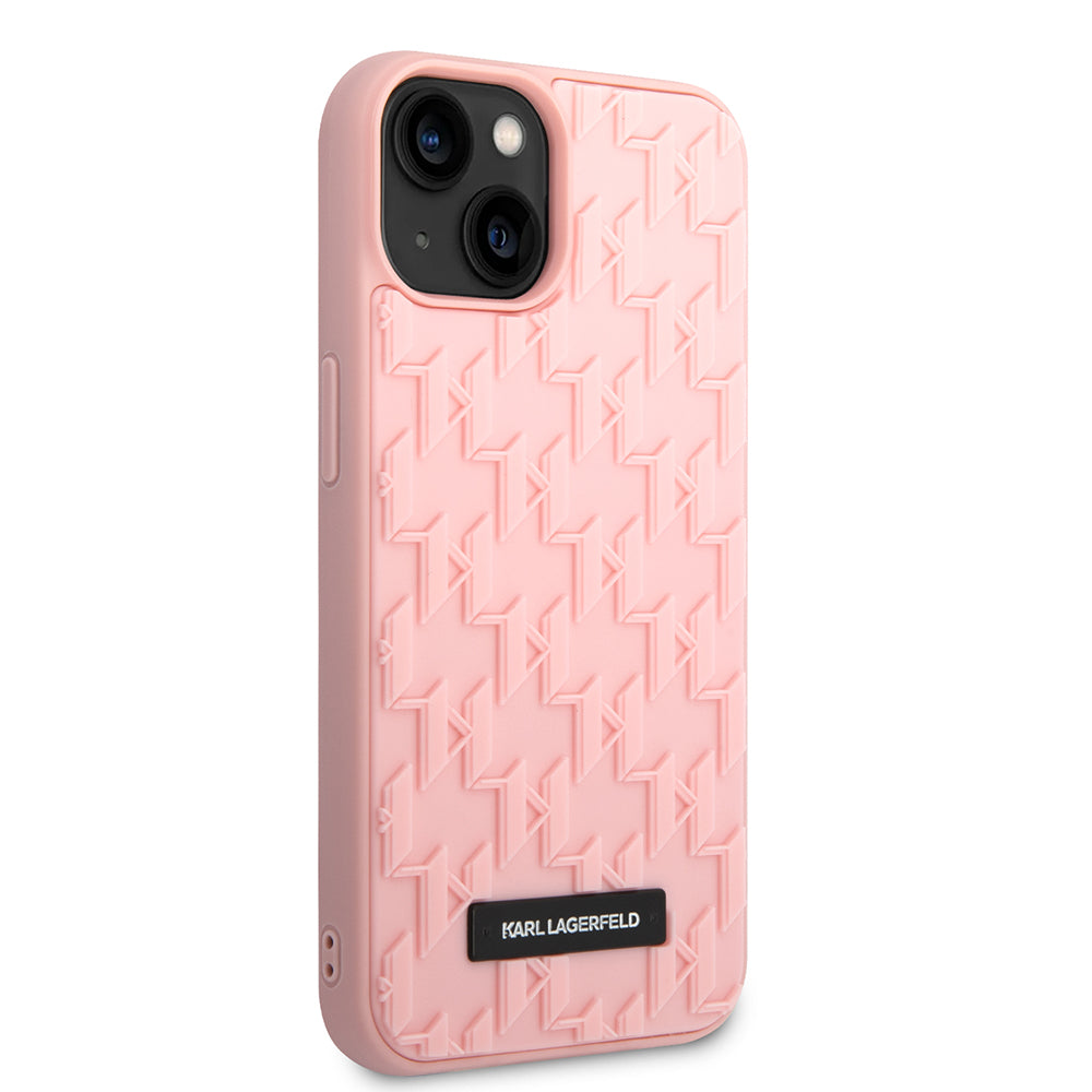 Etui til Apple iPhone 14 Plus, Karl Lagerfeld, 3D Monogram, Pink