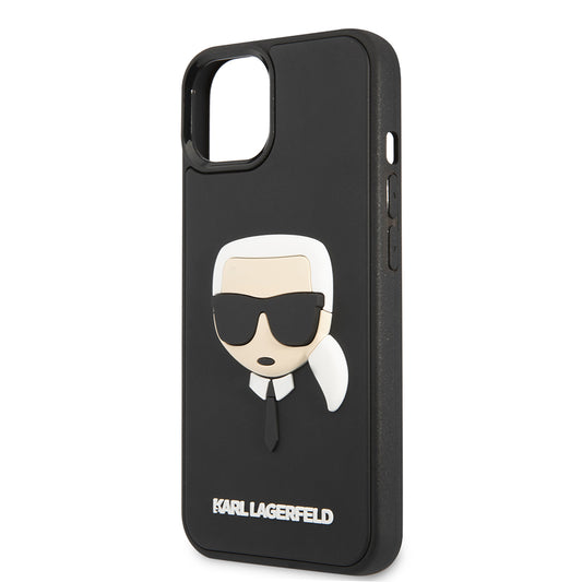 Etui til Apple iPhone 14 Plus, Karl Lagerfeld, 3D Rubber Karl's Head, Sort