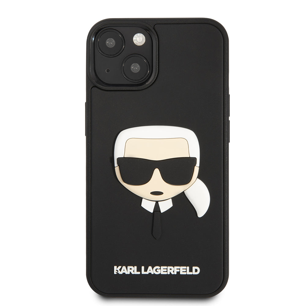 Etui til Apple iPhone 14 Plus, Karl Lagerfeld, 3D Rubber Karl's Head, Sort