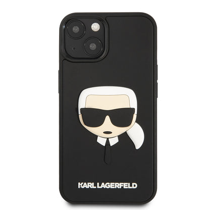 Etui til Apple iPhone 14 Plus, Karl Lagerfeld, 3D Rubber Karl's Head, Sort