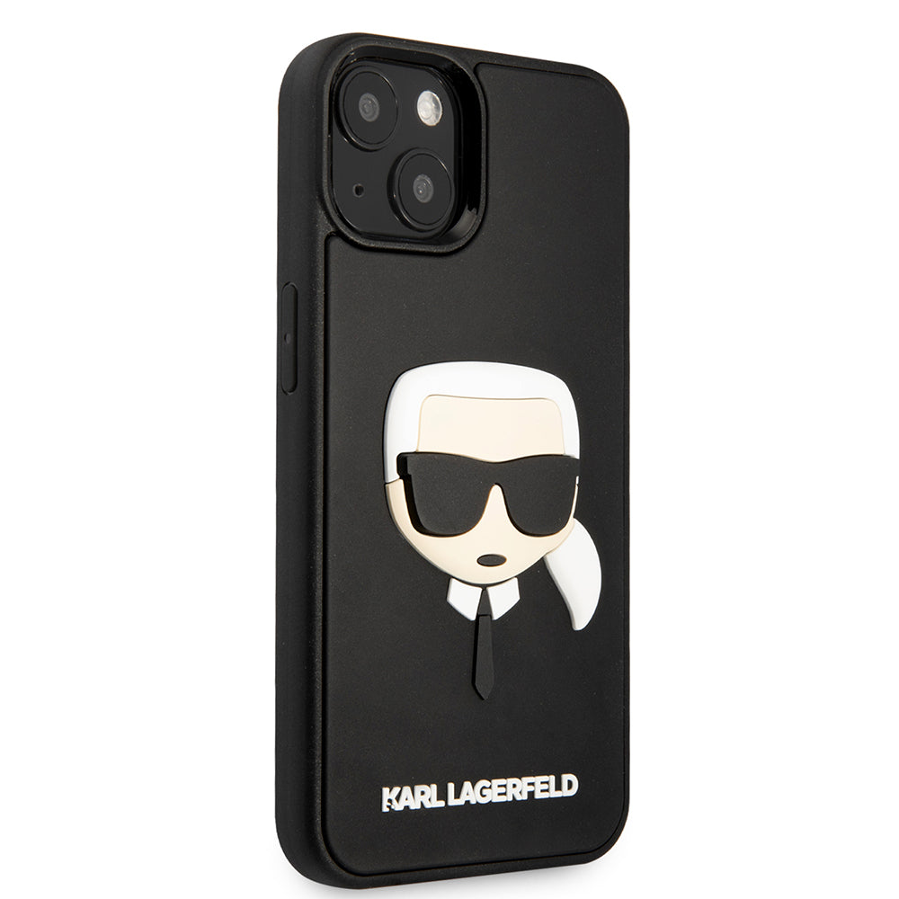 Etui til Apple iPhone 14 Plus, Karl Lagerfeld, 3D Rubber Karl's Head, Sort
