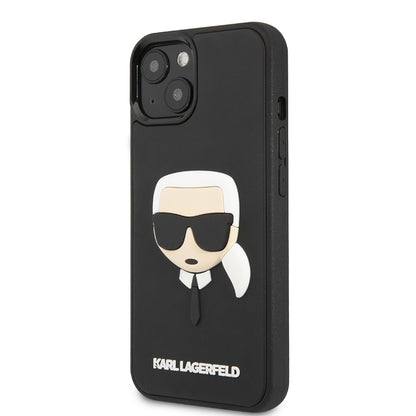 Etui til Apple iPhone 14 Plus, Karl Lagerfeld, 3D Rubber Karl's Head, Sort