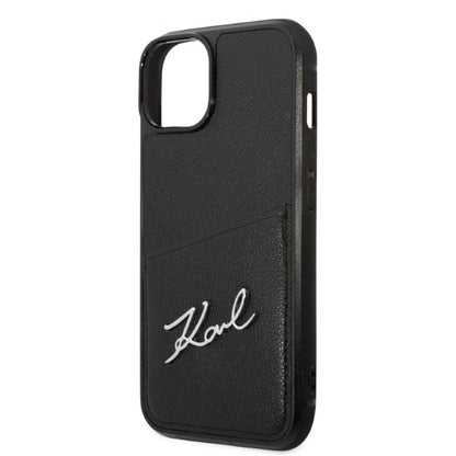 Etui til Apple iPhone 14 Plus, Karl Lagerfeld, Cardslots Signature Logo, Sort