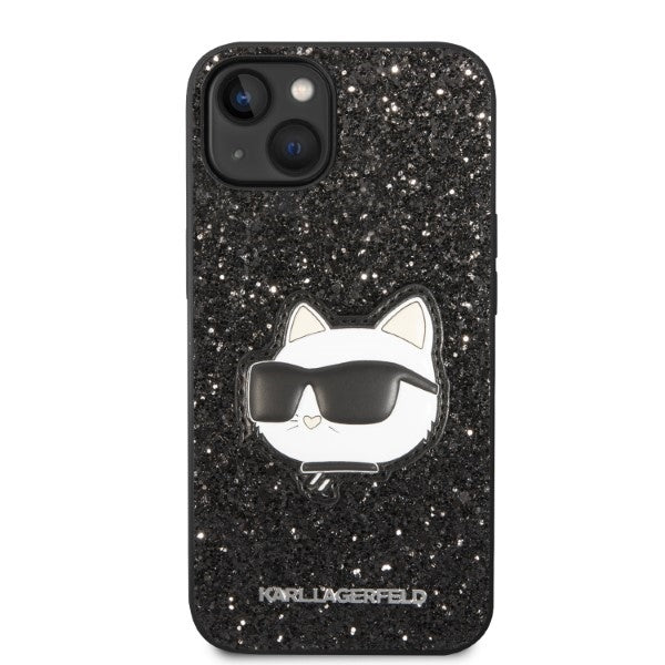 Cover til Apple iPhone 14 Plus, Karl Lagerfeld, Glitter Choupette Patch, Sort