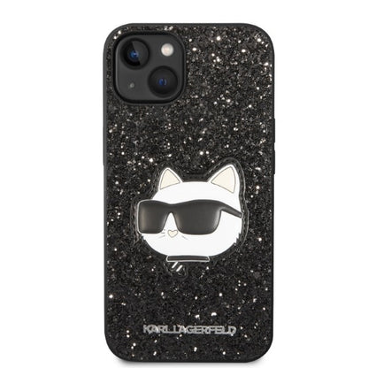 Cover til Apple iPhone 14 Plus, Karl Lagerfeld, Glitter Choupette Patch, Sort