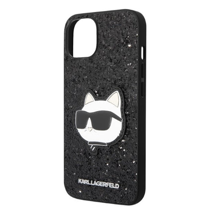 Cover til Apple iPhone 14 Plus, Karl Lagerfeld, Glitter Choupette Patch, Sort