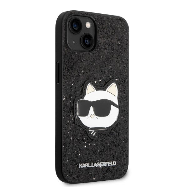 Cover til Apple iPhone 14 Plus, Karl Lagerfeld, Glitter Choupette Patch, Sort