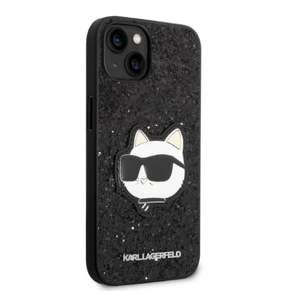 Cover til Apple iPhone 14 Plus, Karl Lagerfeld, Glitter Choupette Patch, Sort
