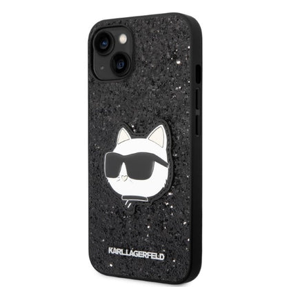 Cover til Apple iPhone 14 Plus, Karl Lagerfeld, Glitter Choupette Patch, Sort