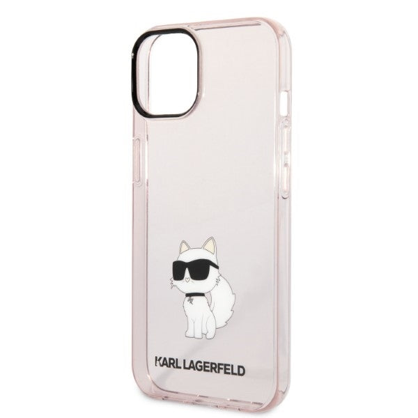 Etui til Apple iPhone 14 Plus, Karl Lagerfeld, Ikonik Choupette, Pink