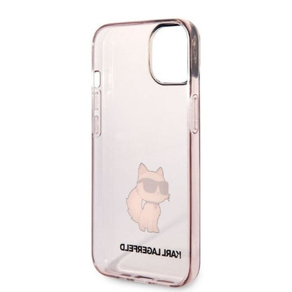 Etui til Apple iPhone 14 Plus, Karl Lagerfeld, Ikonik Choupette, Pink