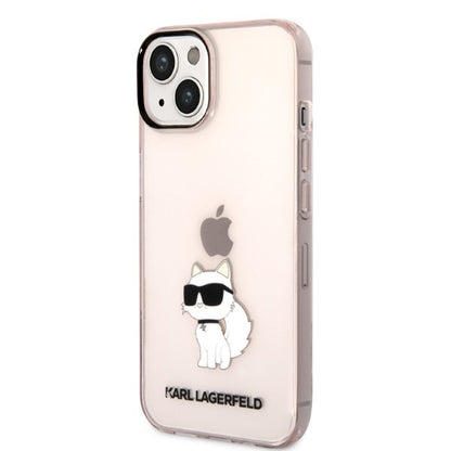 Etui til Apple iPhone 14 Plus, Karl Lagerfeld, Ikonik Choupette, Pink