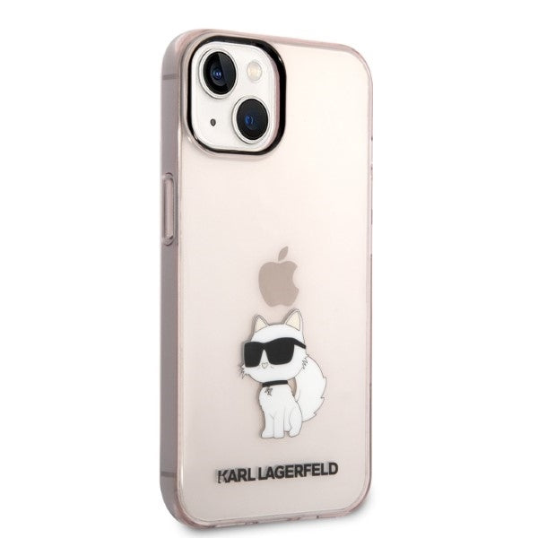 Etui til Apple iPhone 14 Plus, Karl Lagerfeld, Ikonik Choupette, Pink