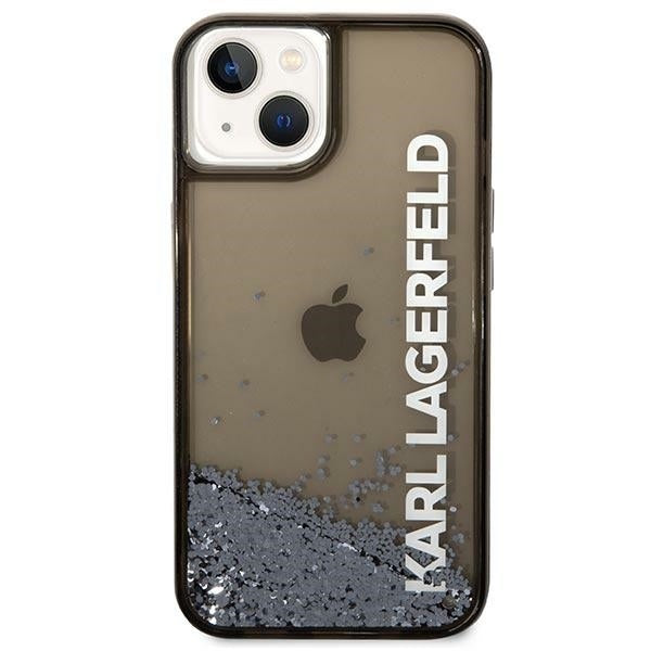 Cover til Apple iPhone 14 Plus, Karl Lagerfeld, Liquid Glitter KL Logo, Sort