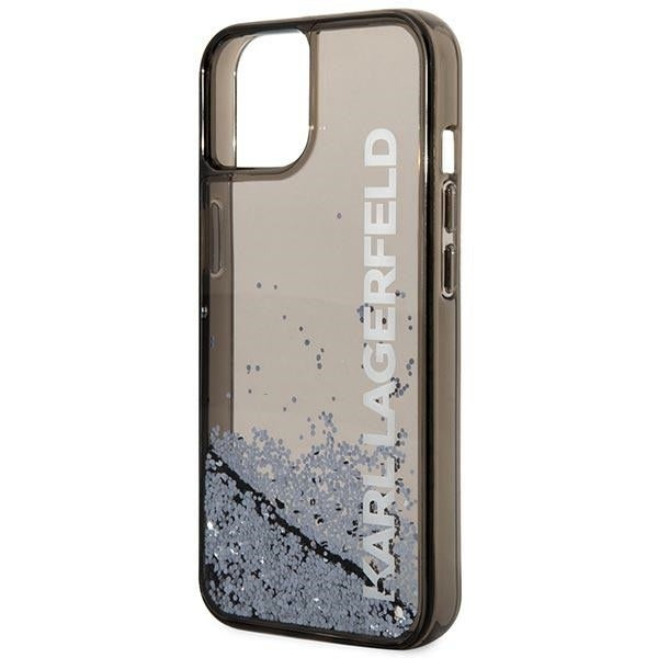 Cover til Apple iPhone 14 Plus, Karl Lagerfeld, Liquid Glitter KL Logo, Sort