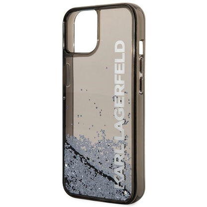 Cover til Apple iPhone 14 Plus, Karl Lagerfeld, Liquid Glitter KL Logo, Sort