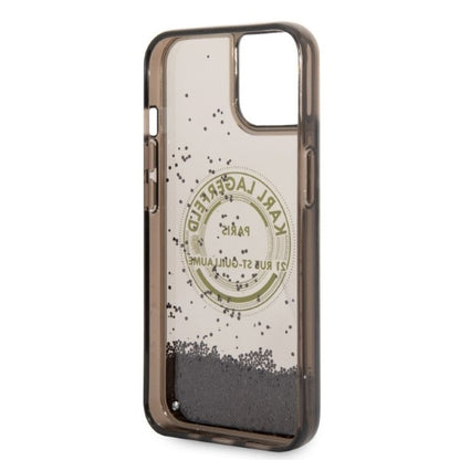 Cover til Apple iPhone 14 Plus, Karl Lagerfeld, Liquid Glitter RSG, Sort