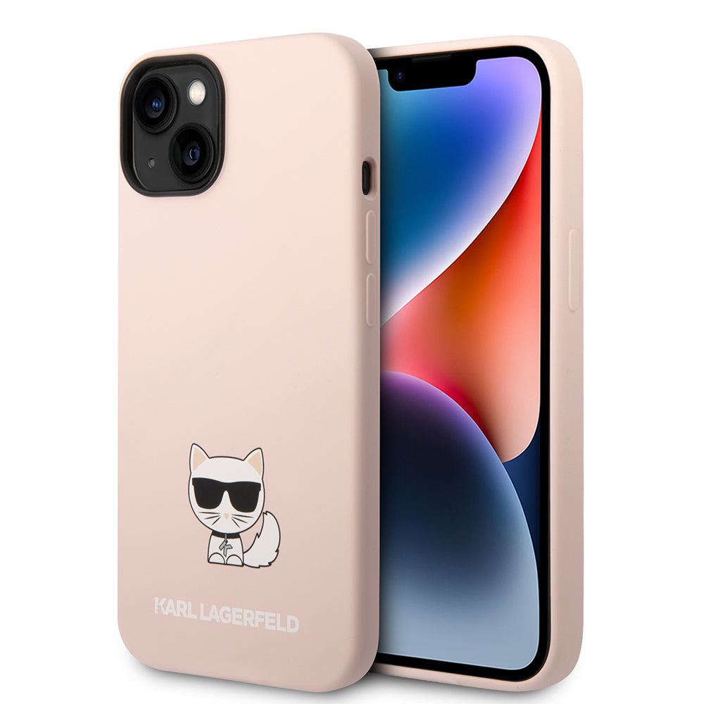 Etui til Apple iPhone 14 Plus, Karl Lagerfeld, Silicone Body Choupette, Pink