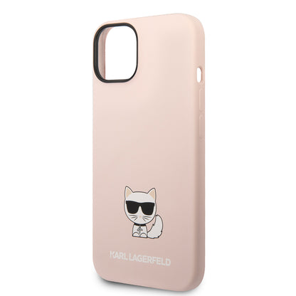 Etui til Apple iPhone 14 Plus, Karl Lagerfeld, Silicone Body Choupette, Pink