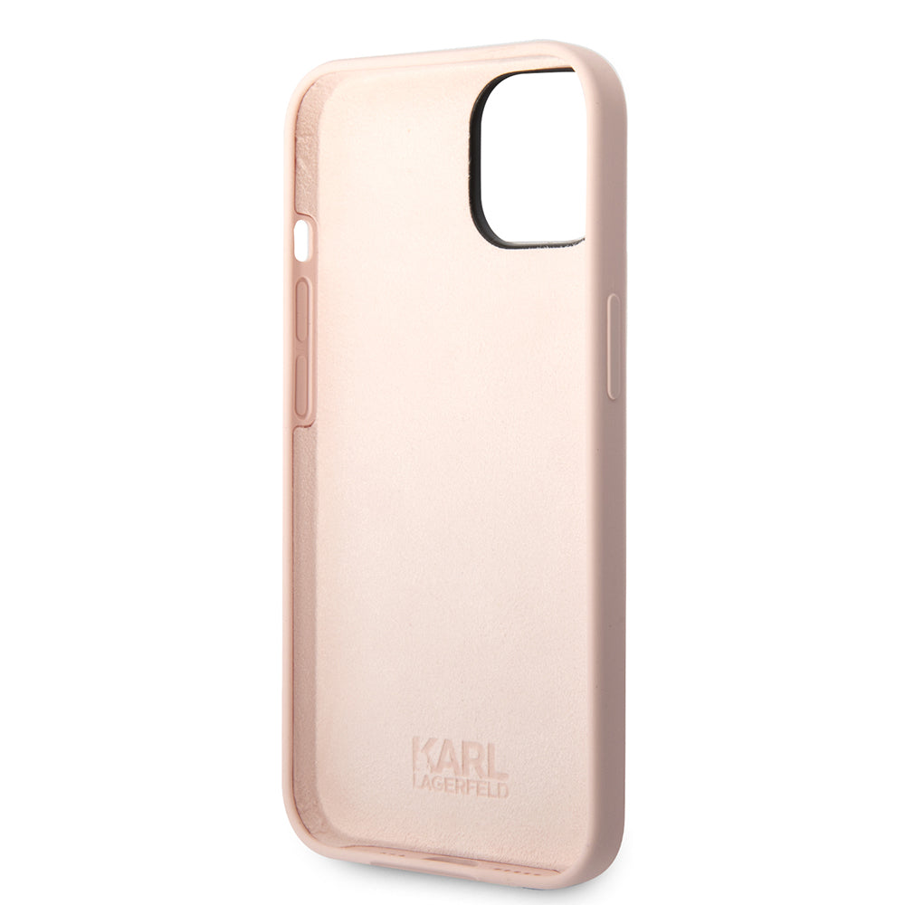 Etui til Apple iPhone 14 Plus, Karl Lagerfeld, Silicone Body Choupette, Pink