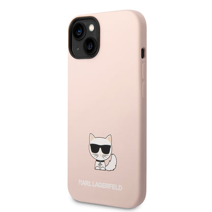 Etui til Apple iPhone 14 Plus, Karl Lagerfeld, Silicone Body Choupette, Pink