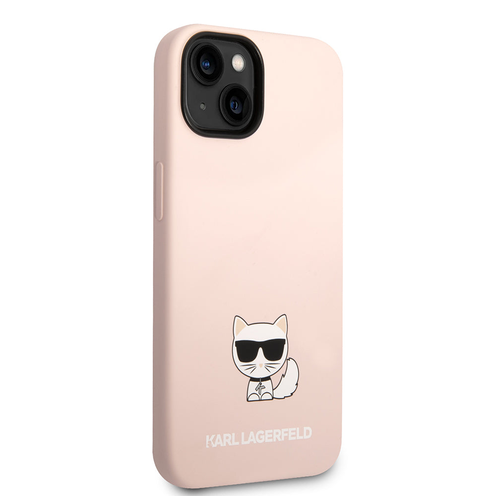 Etui til Apple iPhone 14 Plus, Karl Lagerfeld, Silicone Body Choupette, Pink
