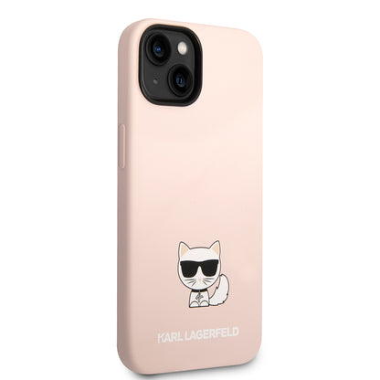 Etui til Apple iPhone 14 Plus, Karl Lagerfeld, Silicone Body Choupette, Pink