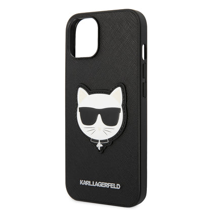 Etui til Apple iPhone 14 Plus, Karl Lagerfeld, Saffiano Choupette's Head, Sort