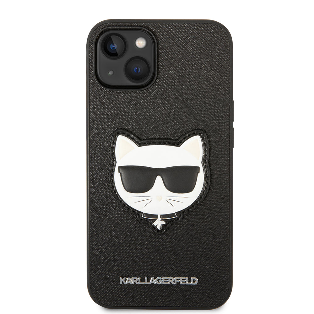 Etui til Apple iPhone 14 Plus, Karl Lagerfeld, Saffiano Choupette's Head, Sort