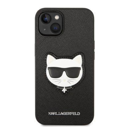 Etui til Apple iPhone 14 Plus, Karl Lagerfeld, Saffiano Choupette's Head, Sort