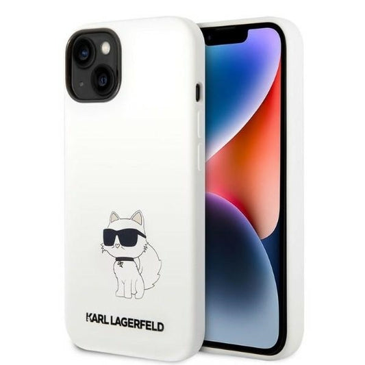 Etui til Apple iPhone 14 Plus, Karl Lagerfeld, Silicone Choupette, Hvid