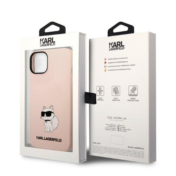 Etui til Apple iPhone 14 Plus, Karl Lagerfeld, Silicone Choupette, Pink