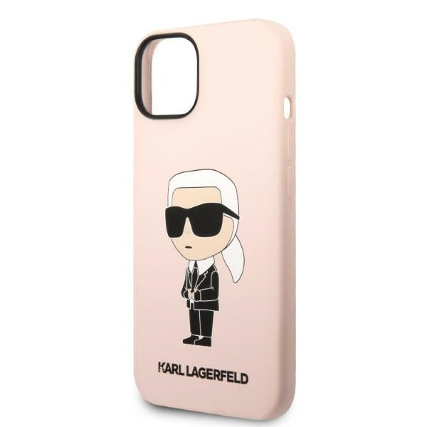 Etui til Apple iPhone 14 Plus, Karl Lagerfeld, Silicone Ikonik Karl, Pink