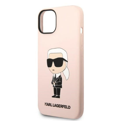 Etui til Apple iPhone 14 Plus, Karl Lagerfeld, Silicone Ikonik Karl, Pink