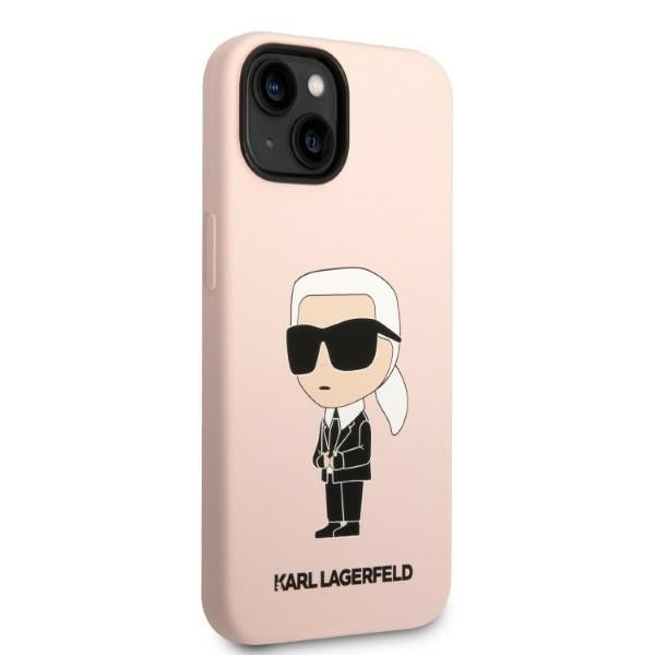 Etui til Apple iPhone 14 Plus, Karl Lagerfeld, Silicone Ikonik Karl, Pink