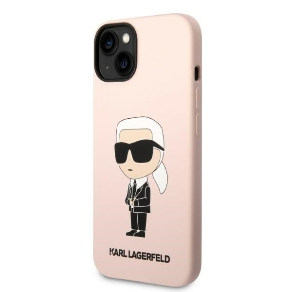 Etui til Apple iPhone 14 Plus, Karl Lagerfeld, Silicone Ikonik Karl, Pink