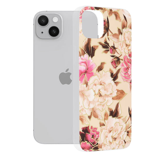 Cover til Apple iPhone 14 Plus, Techsuit, Marble, Beige