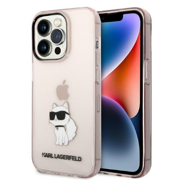 Etui til Apple iPhone 14 Pro, Karl Lagerfeld, Ikonik Choupette, Pink