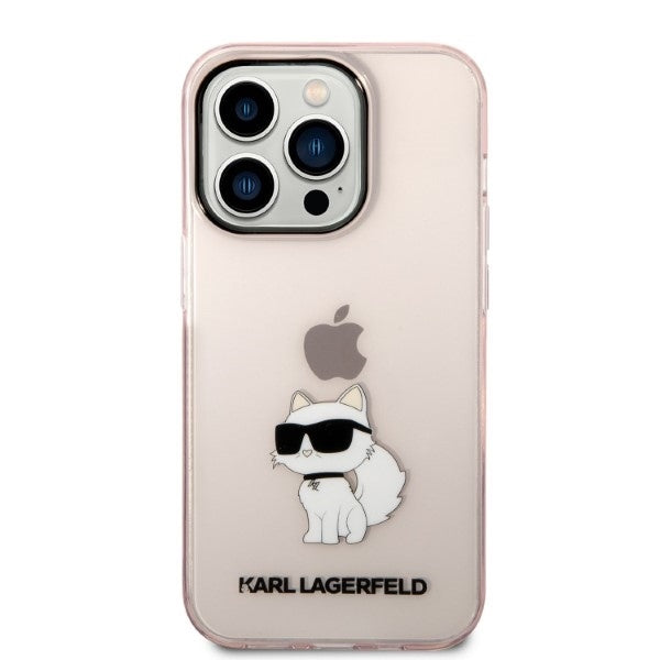 Etui til Apple iPhone 14 Pro, Karl Lagerfeld, Ikonik Choupette, Pink