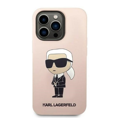 Case for Apple iPhone 14 Pro, Karl Lagerfeld, Ikonik NFT Silicone, Pink