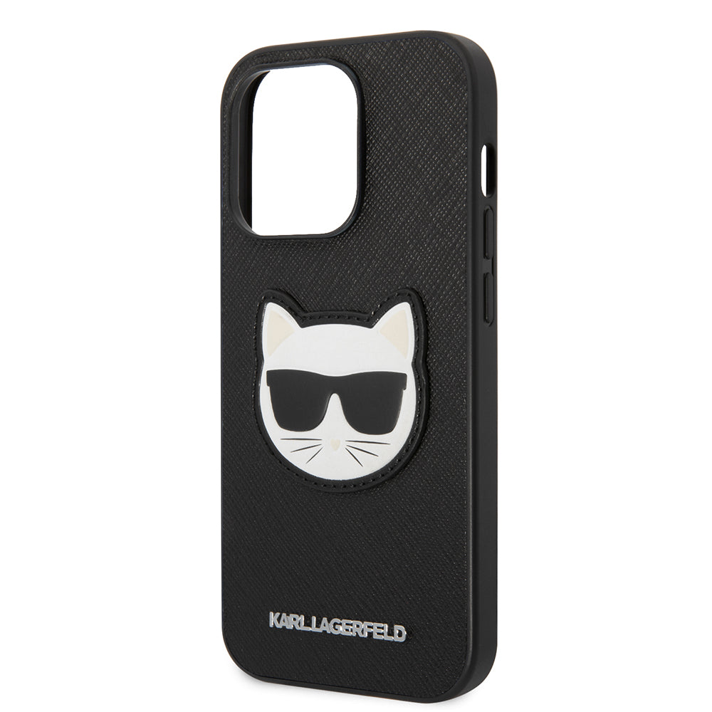 Etui til Apple iPhone 14 Pro, Karl Lagerfeld, Saffiano Choupette's Head, Sort