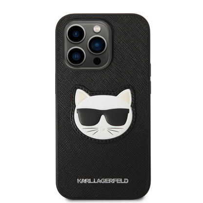 Etui til Apple iPhone 14 Pro, Karl Lagerfeld, Saffiano Choupette's Head, Sort