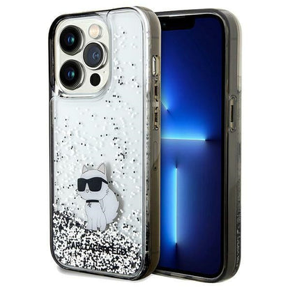 Etui til Apple iPhone 14 Pro Max, Karl Lagerfeld, Liquid Glitter Choupette, Gennemsigtig