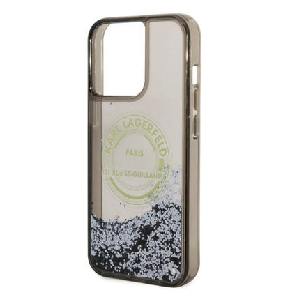 Cover til Apple iPhone 14 Pro Max, Karl Lagerfeld, Liquid Glitter RSG, Sort