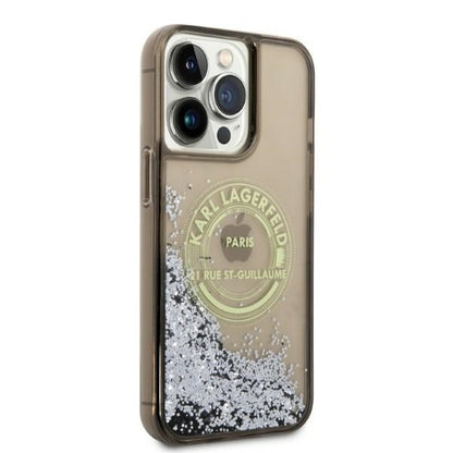 Cover til Apple iPhone 14 Pro Max, Karl Lagerfeld, Liquid Glitter RSG, Sort