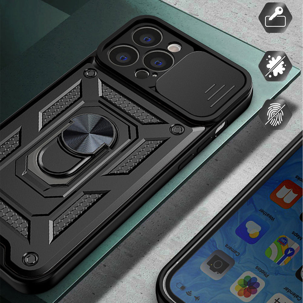 Cover til Apple iPhone 14 Pro Max, Techsuit, CamShield, Sort